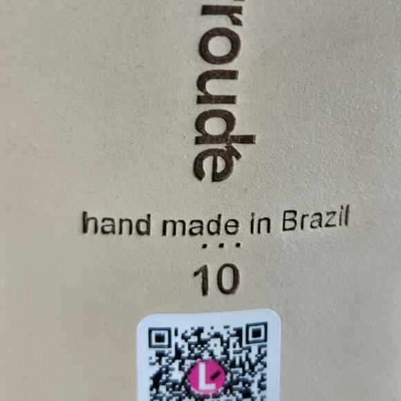 Larroude (Larroudé) Bow Mule Heels Off-White Cream Leather Size 10 - Picture 10 of 10